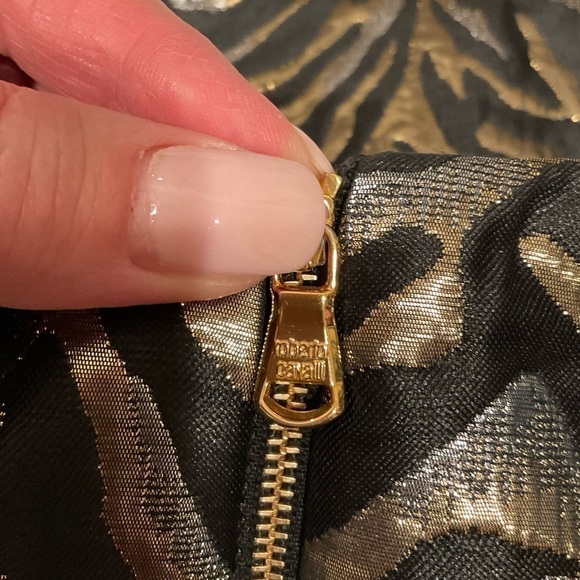 Roberto Cavalli stunning gold & black print dress - Picture 9 of 11